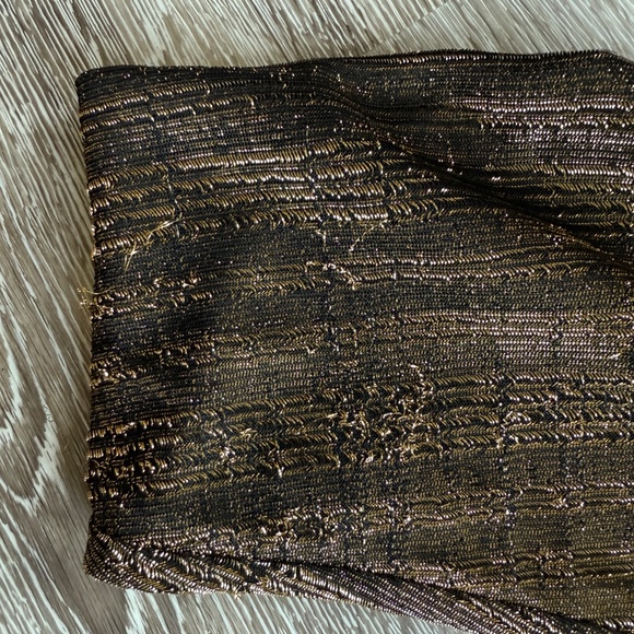 Stunning Ana Lissa Vintage 80s Gold and Black LureX Bolero Cropped Jacket - Picture 8 of 9